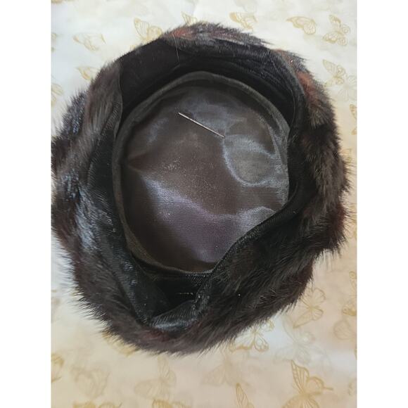 Vintage 1950s Sable Fur Hat With Pin - Picture 14 of 15